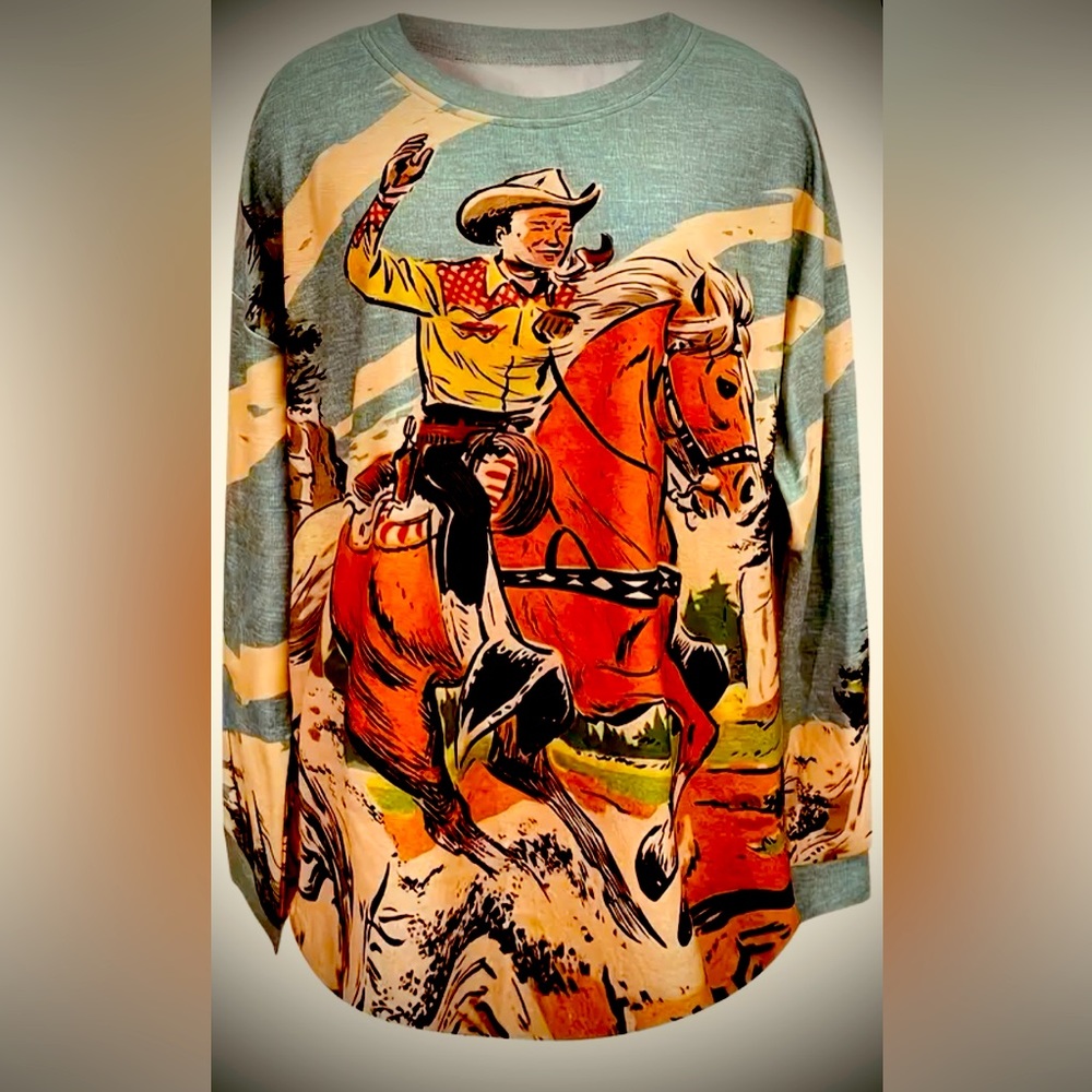 COWBOY GETS THE COWGIRL very lightweight sweater